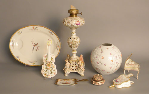 Appraisal: Miscellaneous porcelain tablewares to include lamp violin platter etc