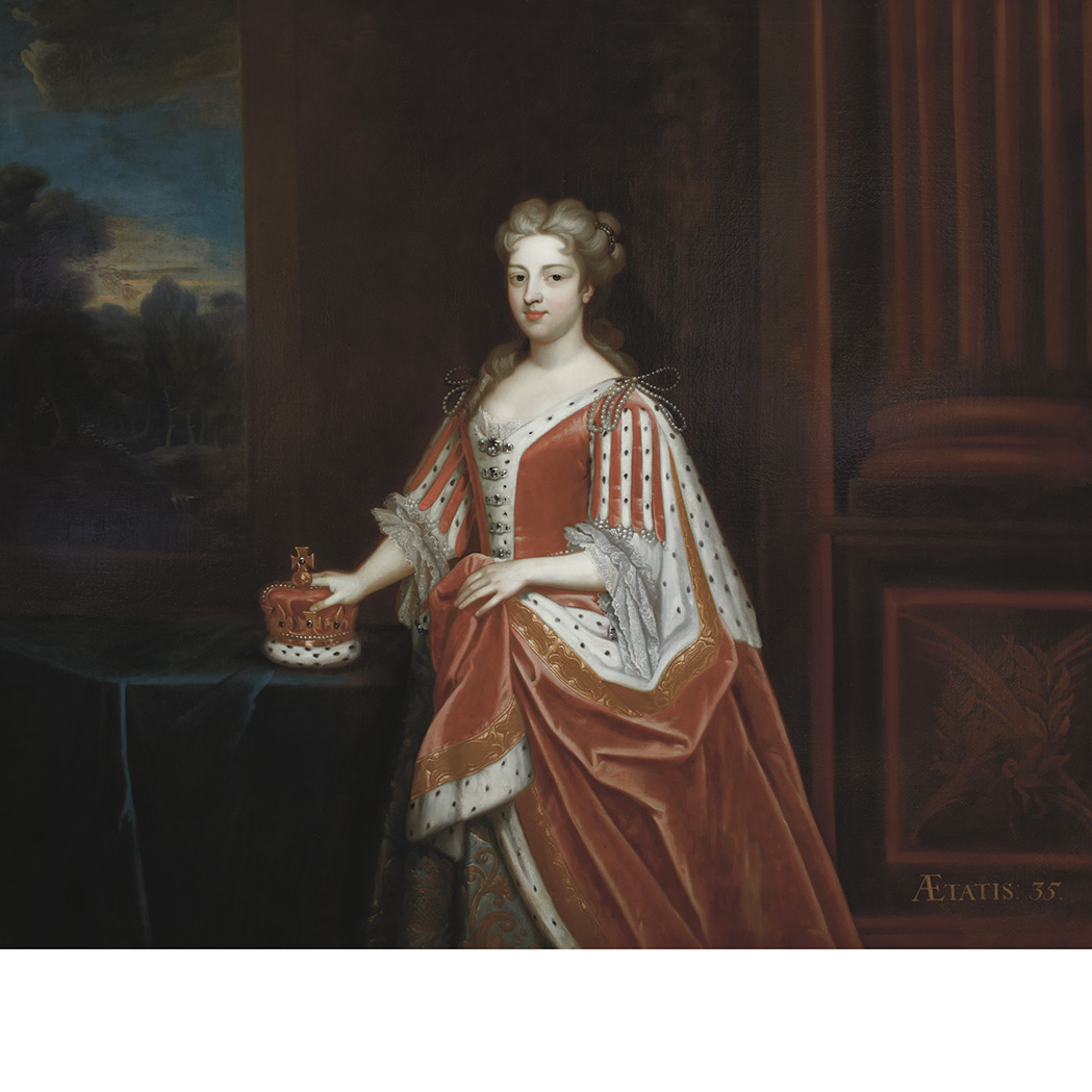 Appraisal: English School th Century Portrait of Queen Carolina Wilhelmina of