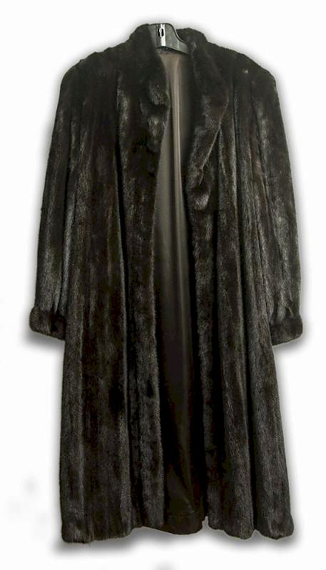 Appraisal: Blackgama Mink Fur Coat and Hat Blackgama mink coat and