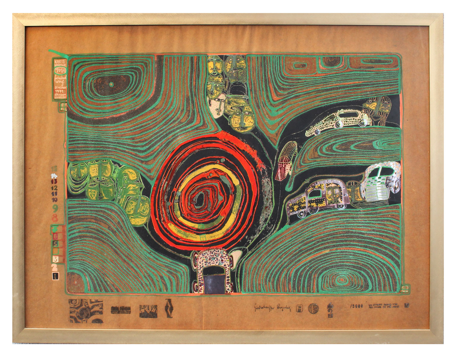 Appraisal: HUNDERTWASSER Friedensreich Austrian - From the Regentag Series ''Ronds Points