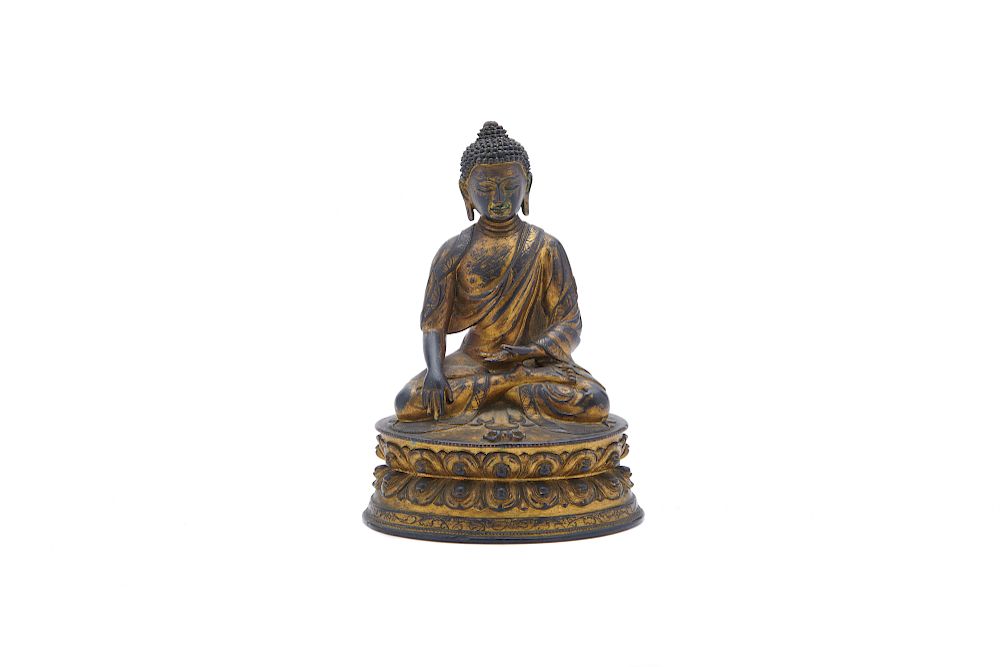 Appraisal: Southeast Asian Gilt Bronze figure of a Seated Buddha Southeast