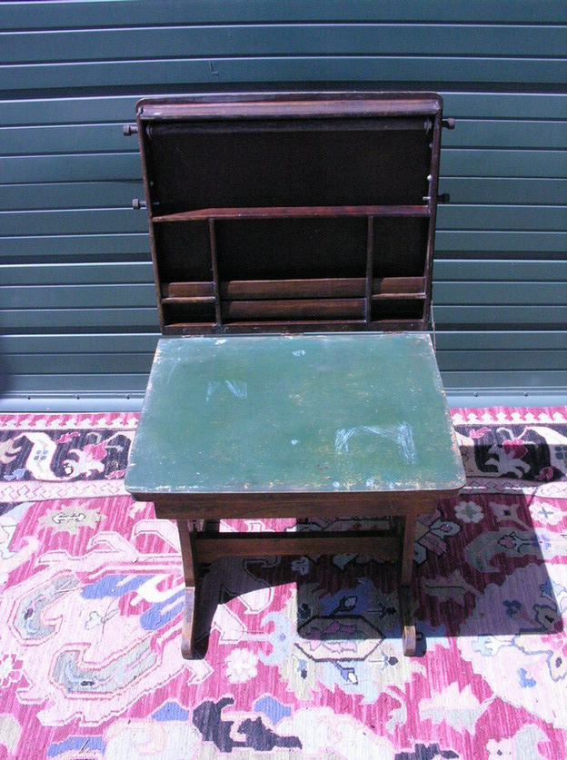 Appraisal: VINTAGE CHILDS SCHOOL DESK Circa Size by by