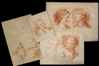 Appraisal: VARIOUS TH C FRENCH ARTISTS 'Red Chalk' Aquatint Lithographs pages