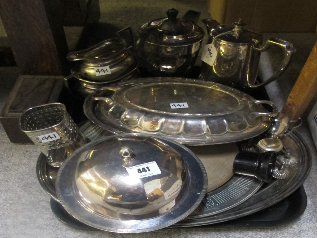 Appraisal: A lot of EP - platter tureen pots knife rests