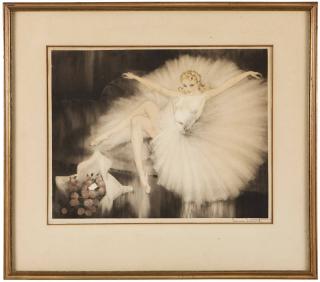 Appraisal: Louis Icart ''Ballerina Repos '' signed in pencil in the