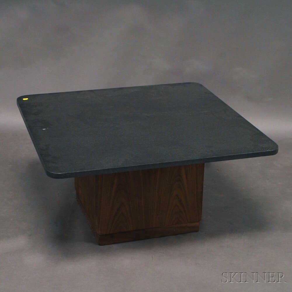 Appraisal: Danish Modern Slate Top Coffee Table th century the square