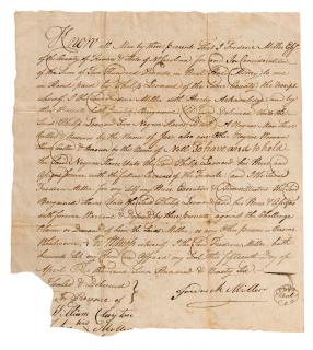 Appraisal: Slave Document Bill of Sale dated Rowan County NC bill