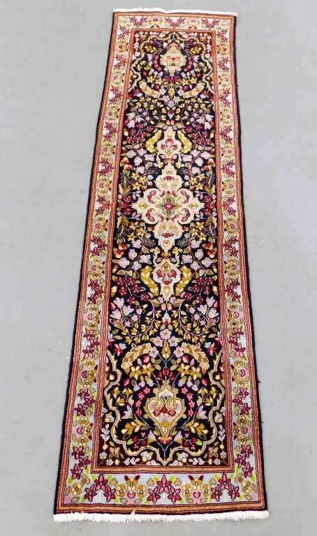 Appraisal: PERSIAN CONTEMPORARY BOTANICAL CARPET RUNNER Middle East ContemporaryBlue yellow red