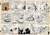 Appraisal: WALT DISNEY STUDIOS Mickey Mouse Original -tiered Sunday comic strip