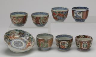 Appraisal: -piece grouping of hand painted Japanese Imari tea items includes