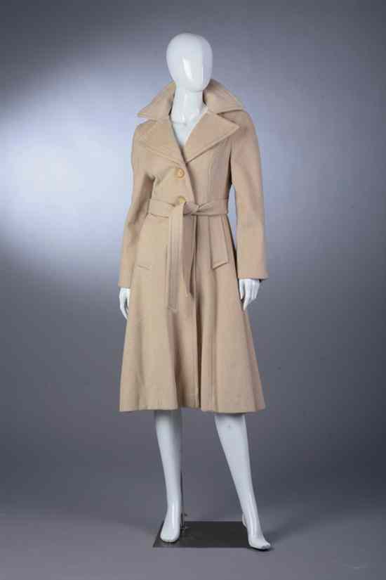 Appraisal: JACQUES HEIM BEIGE WOOL COAT s