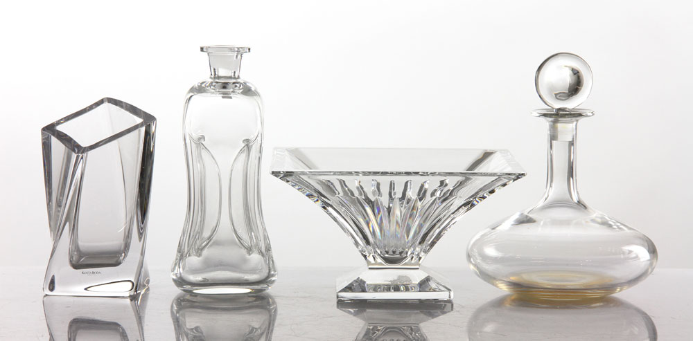 Appraisal: - Clear Glass Pieces Lot of four clear glass pieces