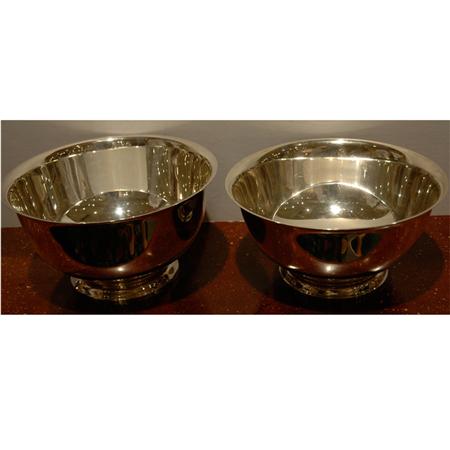 Appraisal: Two Sterling Silver Revere Style Bowls Estimate -