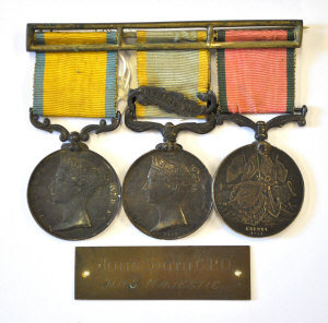 Appraisal: Crimea War three Baltic medal Crimea medal - bar Sebastopol