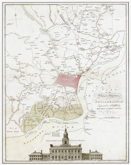 Appraisal: piece Hand-Colored Engraved Map Lotter Matthew Albert A Plan of