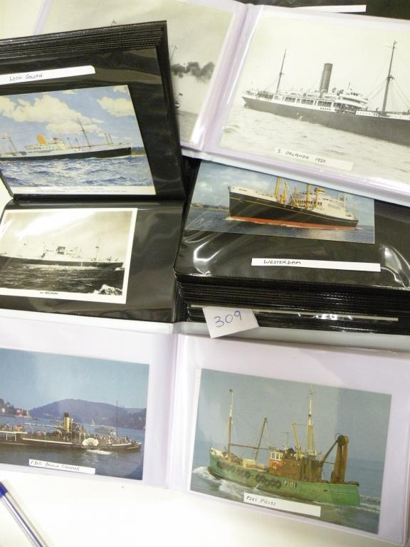 Appraisal: Four albums containing mainly shipping postcards