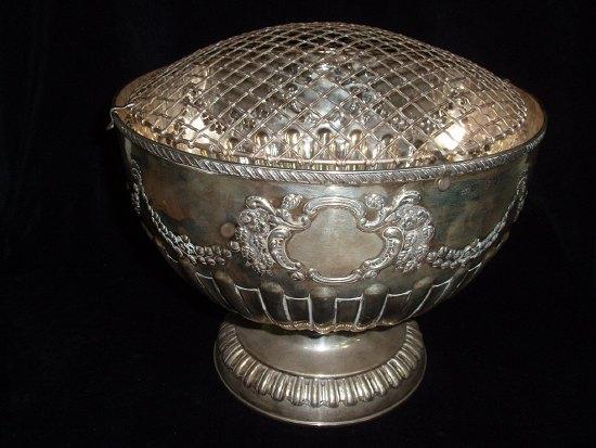 Appraisal: A large rose bowl the gadroon rim over a band