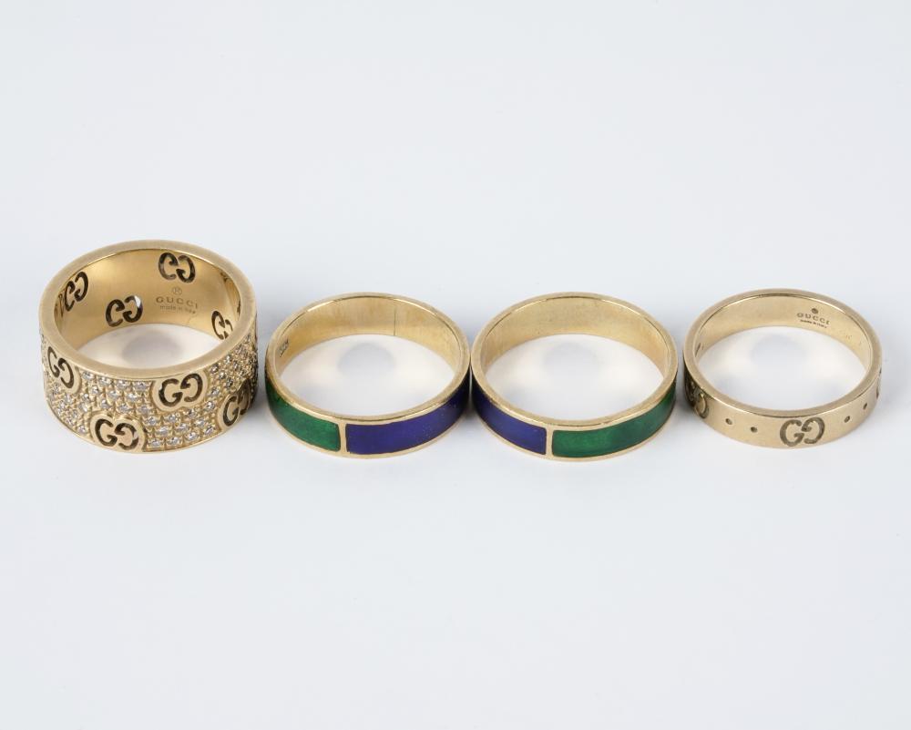 Appraisal: LOT OF ASSORTED GUCCI RINGSIncluding an karat yellow gold ring