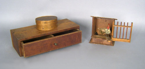 Appraisal: Three pcs of woodenware th c to include a cherry