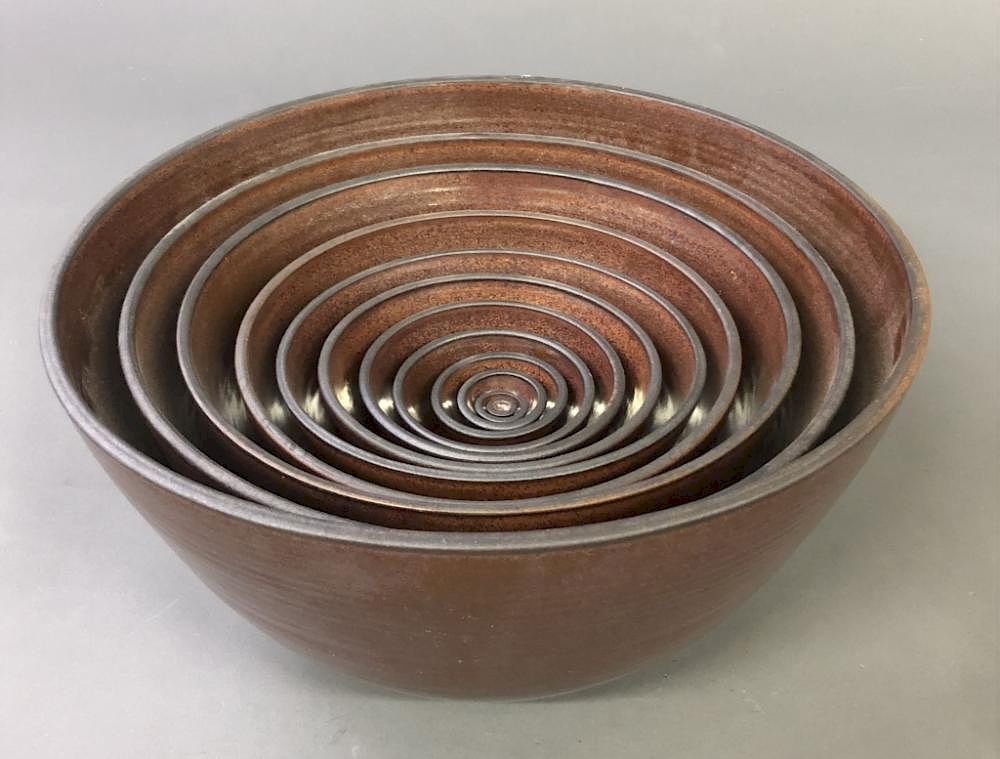 Appraisal: Londa Weisman Set of Twelve Nested Bowls Londa Weisman American