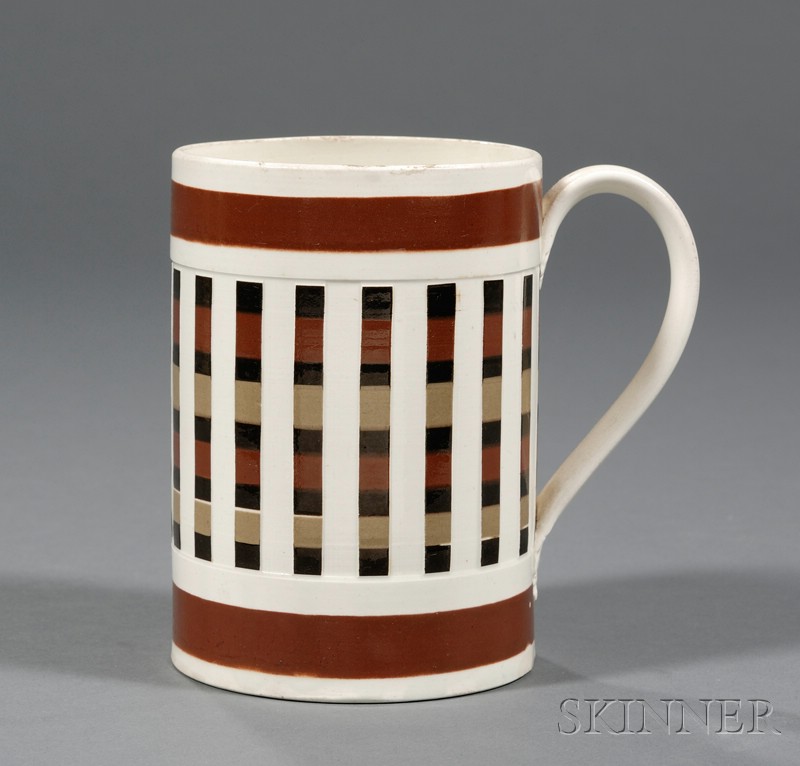 Appraisal: Mochaware Quart Mug Britain late th early th century with