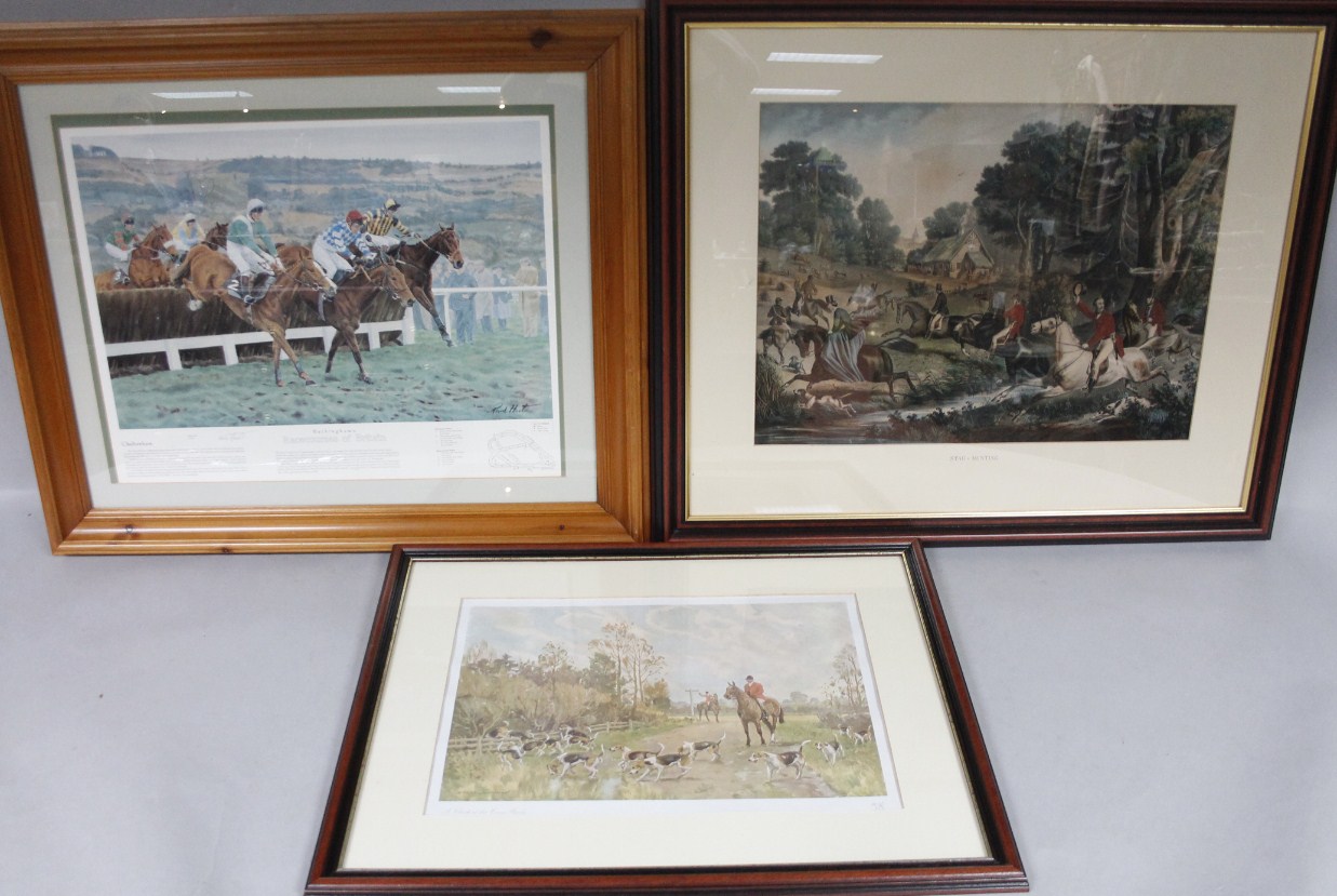 Appraisal: Paul Hart thC Buckingham's Race Courses of Britain Cheltenham print