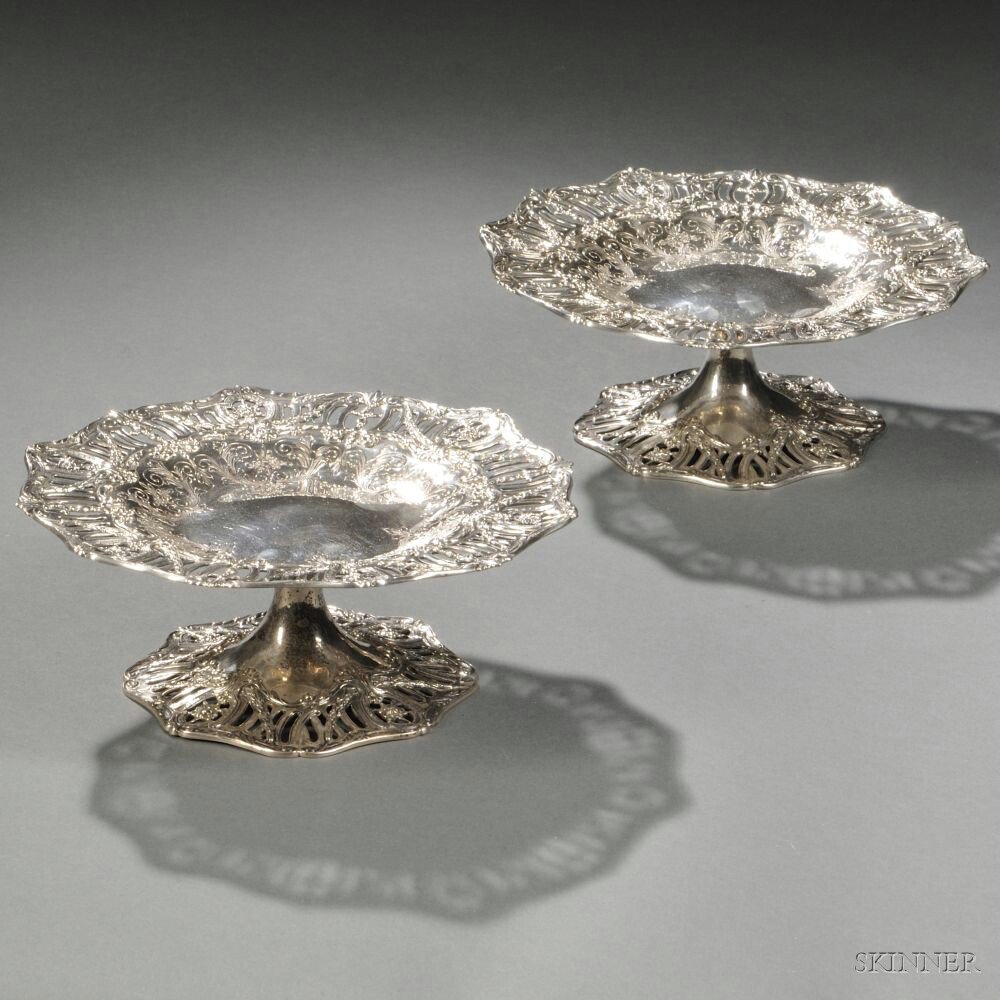 Appraisal: Pair of American Sterling Silver Tazza early th century retailed