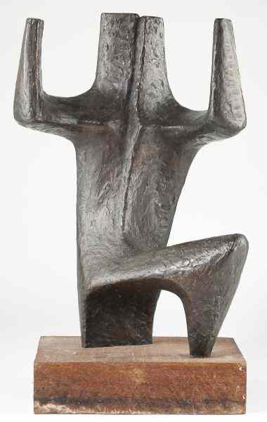 Appraisal: Aase Texmon Rygh Norwegian b Bronzeabstract textured bronze of a