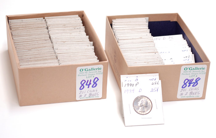 Appraisal: A COLLECTION OF U S WASHINGTON QUARTERS total coins -