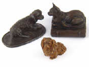 Appraisal: A cold painted bronze model of a Pekinese dog ht