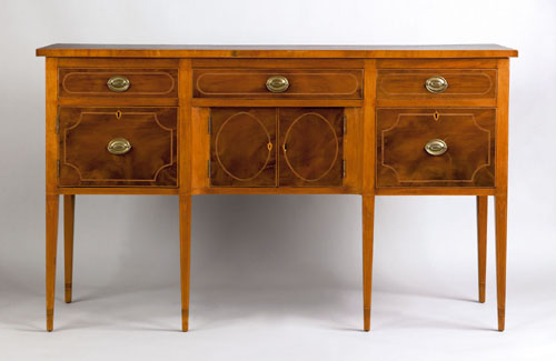 Appraisal: South Carolina Federal mahogany sideboard ca probably Wilmington with an