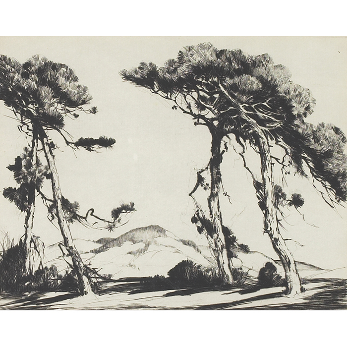 Appraisal: Alfred Herber Hutty American - Carolina Pines c etching x