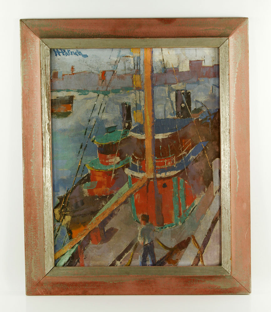 Appraisal: - Patrick Tugboats O C Herbert Patrick WPA artist tugboats