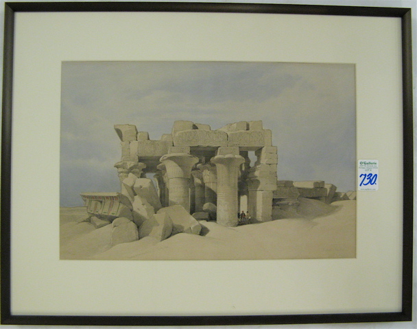 Appraisal: DAVID ROBERTS HAND COLORED LITHOGRAPH Scotland - titled Kom Ombo