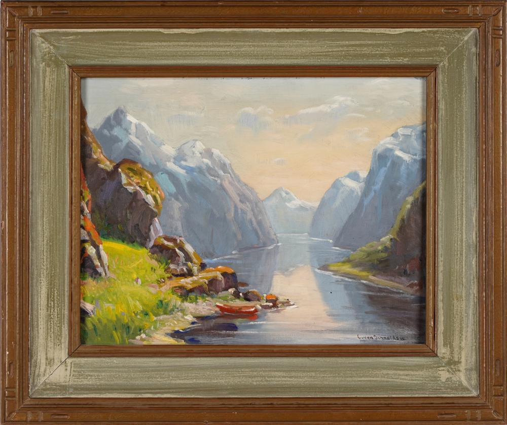 Appraisal: CHRISTIAN VON SCHNEIDAU - RIVER LANDSCAPEoil on board signed lower