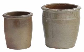 Appraisal: Two M P Harmon Stoneware Jars Harmon Pottery Green County