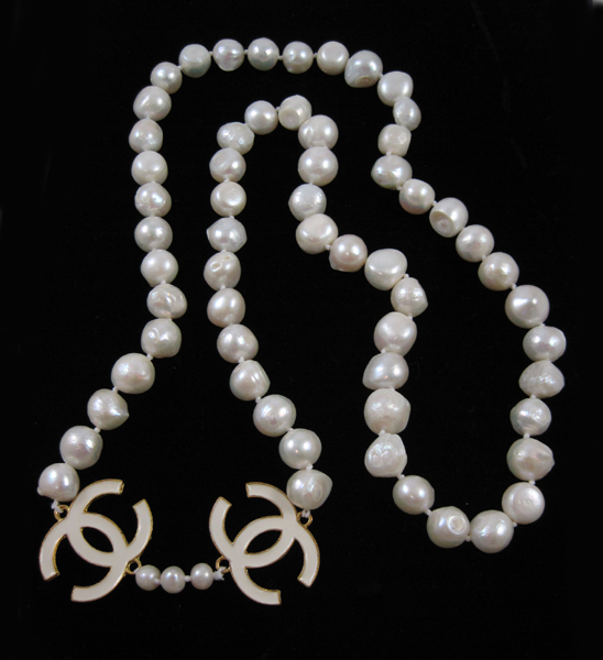 Appraisal: OPERA LENGTH WHITE PEARL NECKLACE measuring inches in length with