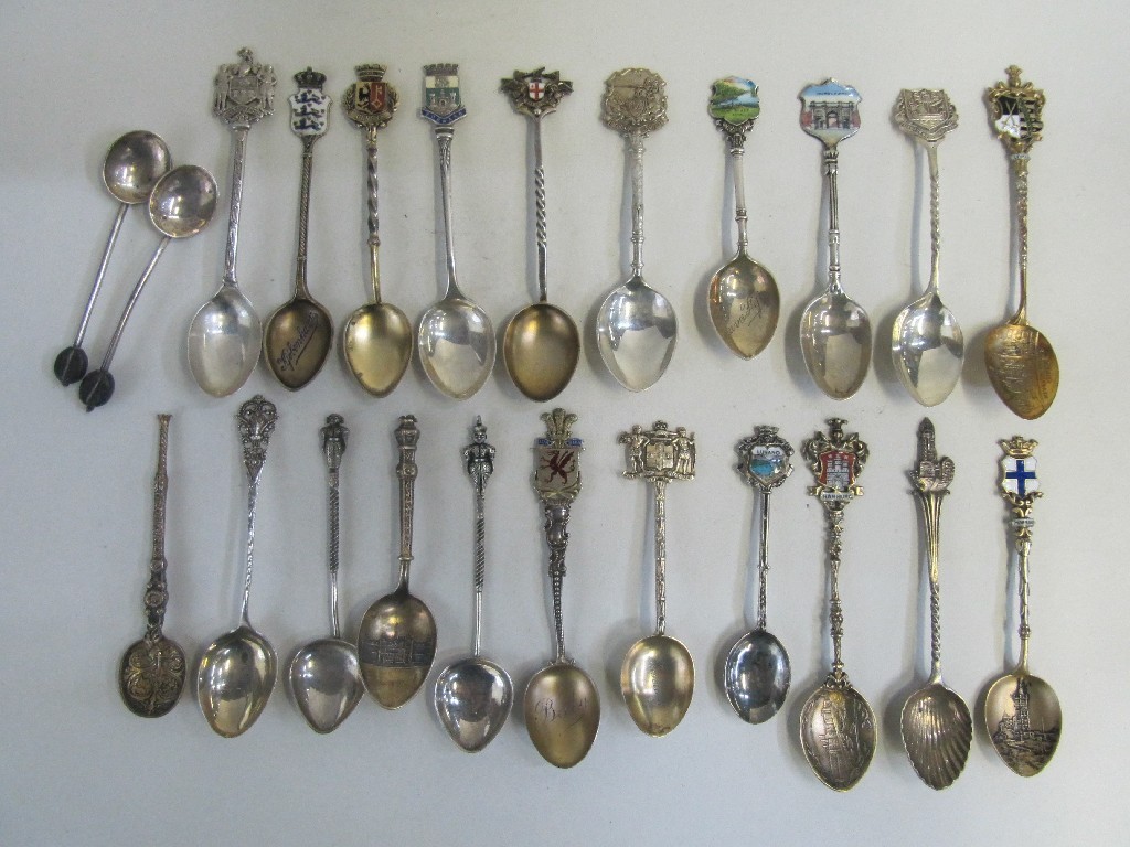 Appraisal: Lot comprising assorted souvenir spoons some silver