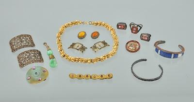 Appraisal: A Group of Miscellaneous Jewelry Including Costume Containing a heavy