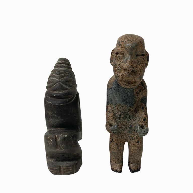 Appraisal: Olmec Culture Hand Carved Hard Stone Figurines Olmec Culture Hand