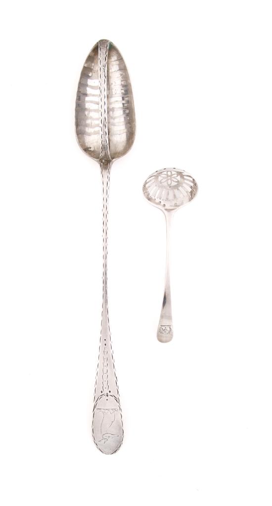 Appraisal: Two Irish Sterling Silver Spoons Cork Length of longest inches