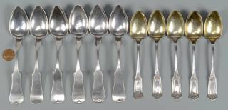 Appraisal: Coin Spoons Miss Tenn interest Eleven silver spoons of Mississippi