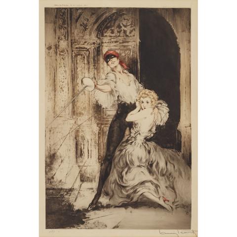 Appraisal: Louis Icart - DON JUAN HOLLAND French Etching and aquatint