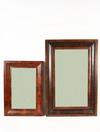 Appraisal: EMPIRE PERIOD MIRRORS - Flame Mahogany Veneer flat cove frames