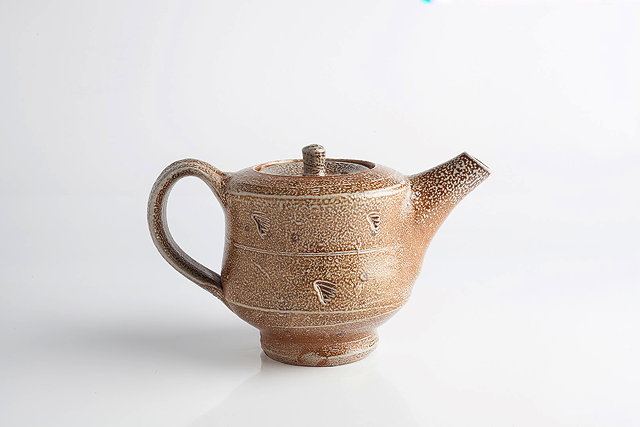 Appraisal: Phil Rogers British b Teapotsalt glazed and with impressed marksimpressed