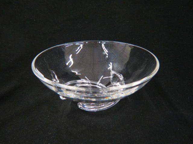 Appraisal: Steuben Crystal Bowl swirling design diameter deep signed excellent