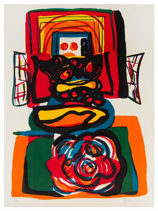 Appraisal: Sale Lot Karel Appel Dutch - Personage color lithograph edition