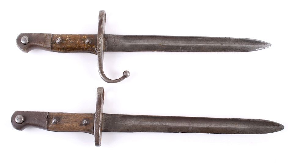 Appraisal: Set of Two German and French Rifle Bayonets Featured in