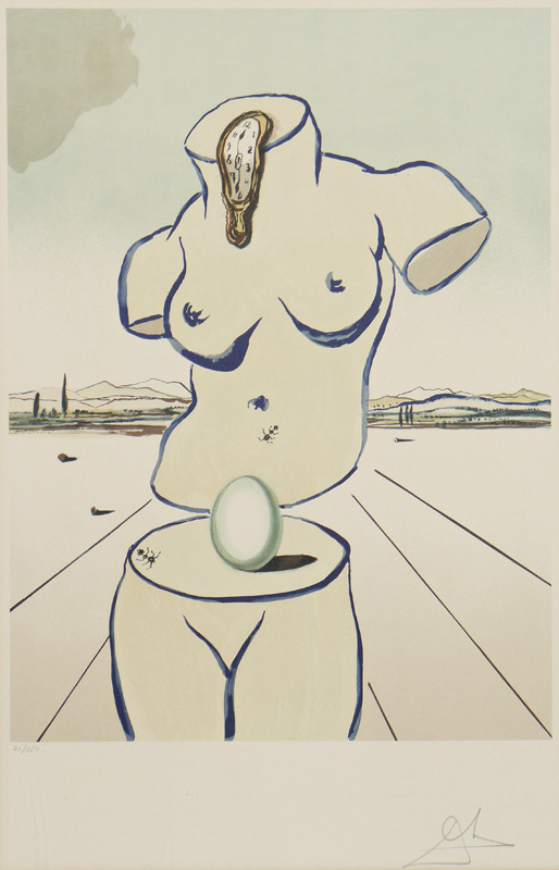 Appraisal: DALI Salvador Spanish - ''The Birth of Venus'' Lithograph Sight