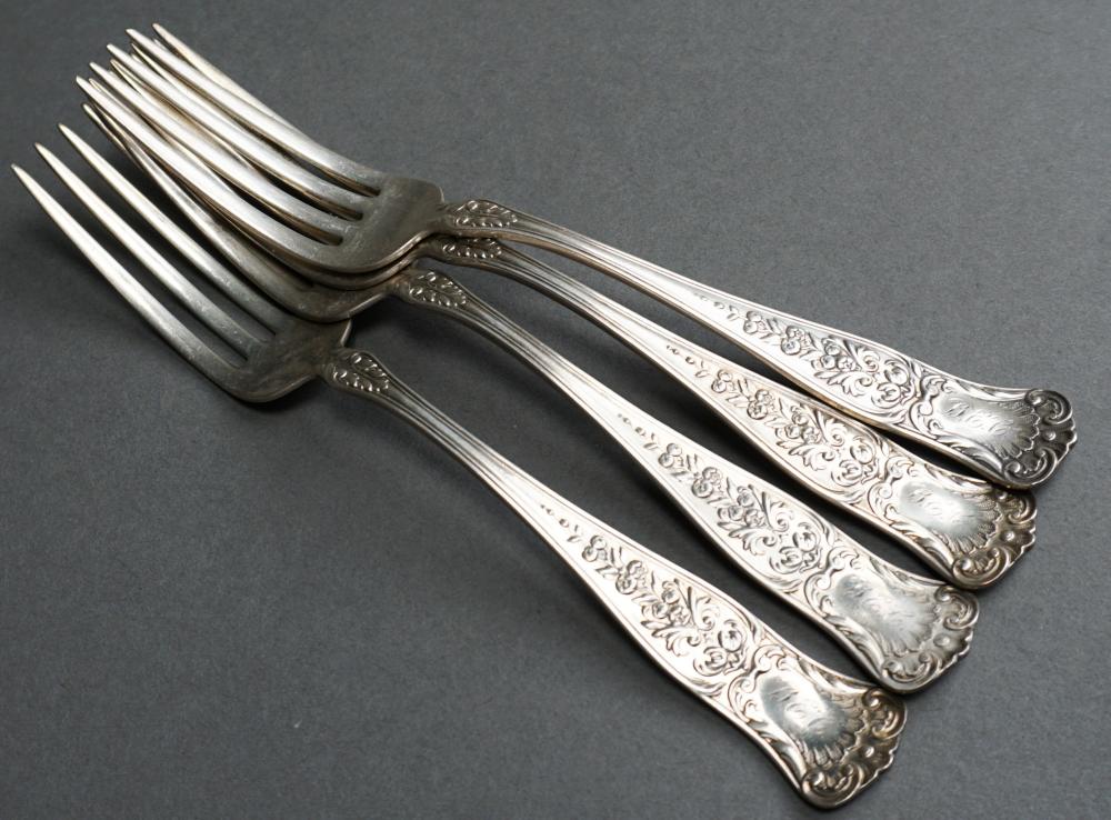 Appraisal: Four Gorham Sterling Silver 'Maryland' Dinner Forks L in cm